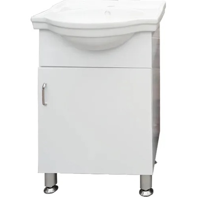 AMBER МЕБЕЛ ЗА БАНЯ amber-el С УМИВАЛНИК И ПЛАВНО ЗАТВАРЯНЕ sm5001 50х40х87 БЯЛ--- (sm5001)