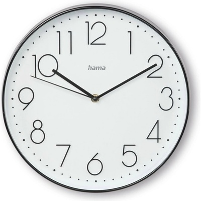 Hama Часовник HAMA 185873, Corsica, стенен, безшумен механизъм, бял (HAMA-185873)