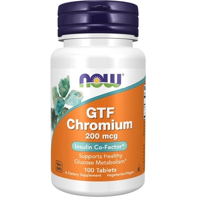 NOW NOW GTF Chromium 200mcg, 100 Tablets