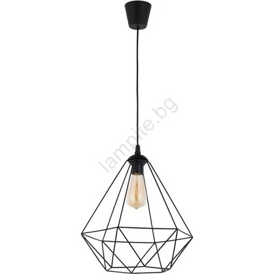 TK Lighting Пендел DIAMOND 1xE27/60W/230V черна (TK0393)