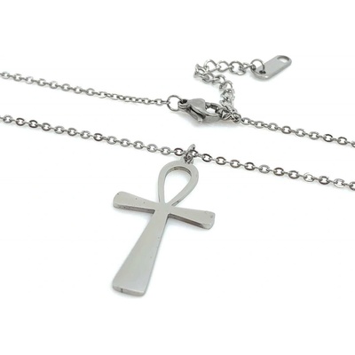 Jan Kos jewellery Ocelový řetízek s přívěskem kříž 12117262