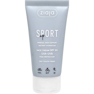Ziaja Sport Up Слънцезащитен крем за лице, SPF50+, 50 ml