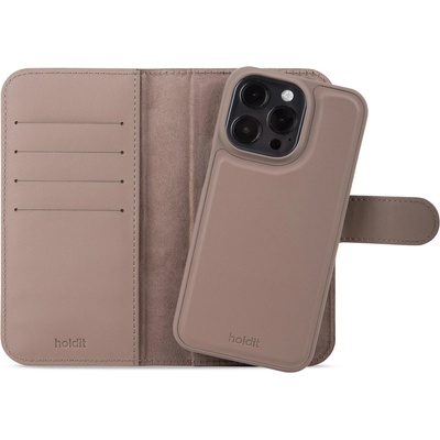 Holdit Гръб Калъф Holdit WalletCase MagnetPlus за iphone 15 Pro - Кафяв