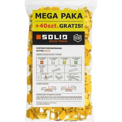 Spona leveling STANDARD 2 mm 400 + 40 ks SOLID TOOLS