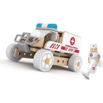 Classic World Дървен конструктор за деца - Линейка