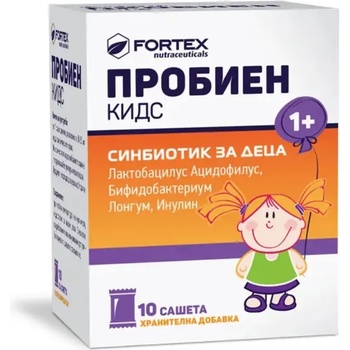 Image 1 of Fortex Пробиен Кидс Синбиотик за деца, 10 сашета, Fortex