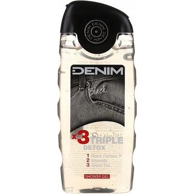 Denim Black x3 Triple Detox shower gél 250 ml.