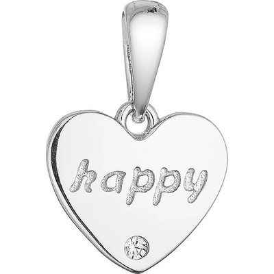 Evolution Group Stříbrný přívěsek srdíčko happy 14061.1