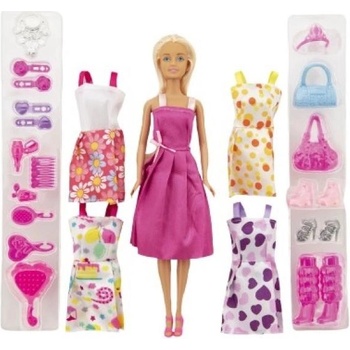 Teddies Пластмасова кукла модел 30 см с дрехи с аксесоари