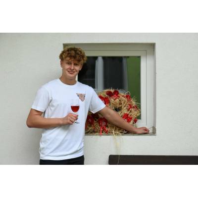 Pánské folklorní triko Šimon bílá výšivky barevná