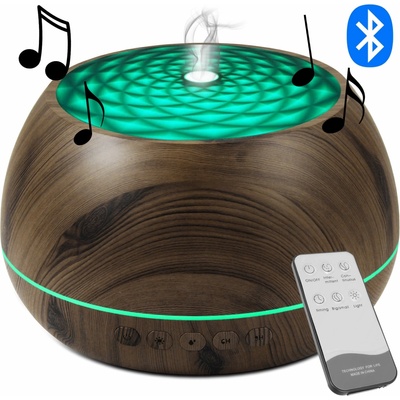 HomePro 1459 Aróma difuzér s bluetooth reproduktorom tmavo hnedý 1000 ml