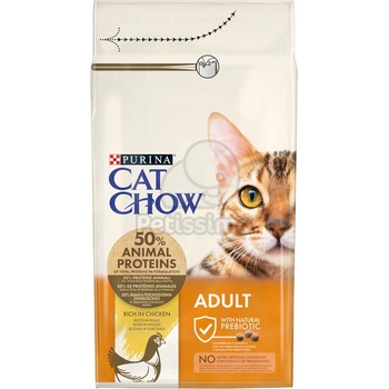 Cat Chow Adult Суха храна с Пилешко месо 2 x 15 кг