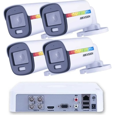HIKVISION Комплект ZK41520W 4 ColorVu Камери с Микрофон и Dual-Light 40m (ZK41520W)