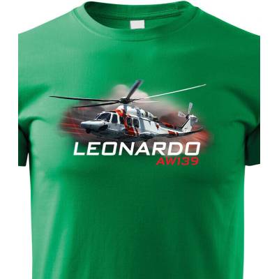 Dětské tričko Leonardo AW139 ZelenáCanvas Dětské tričko Bezvatriko.cz 3235