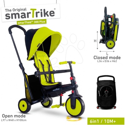 Smart Trike skladacia a sklápateľná smarTfold 6v1 300 Plus Green TouchSteering
