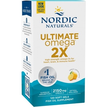 Nordic Naturals Ultimate Omega 2X 2150 mg [120 Гел капсули] Лимон