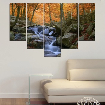 Vivid Home Картини пана Vivid Home от 5 части, Водопад, Канава, 160x100 см, 6-та Форма №0018