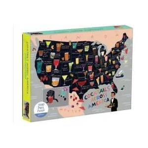 Cocktail Map Of The USA 1000 Piece Puzzle | Galison (ISBN: 9780735357860)