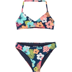Roxy Детски комплект бикини Roxy Kid's Morning Flower Tri Bra Set Bikini - Mood Indigo Morning Flowers Tw - размер 2 Years (750-2841-0111)