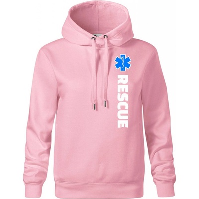 Rescue pre záchranárov Oversized mikina dámská Moon kratšia + širšia Ružová