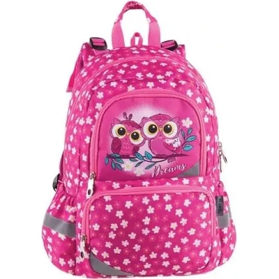 PULSE Ученическа раница PULSE Anatomic Pink Owl