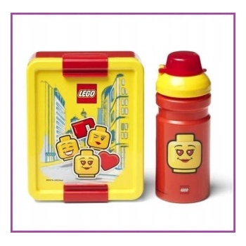 LEGO® Iconic Girl desiatový set fľašu a box žltá červená