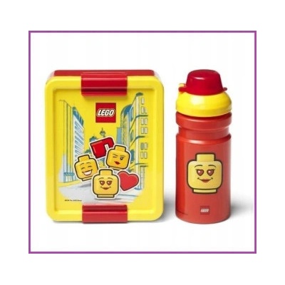 LEGO® Iconic Girl desiatový set fľašu a box žltá červená