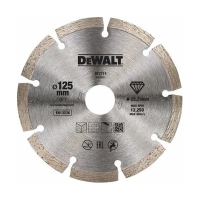 DeWALT DT3711 Diamantový kotouč se segmentovaným obvodem, suché řezání, 125 mm