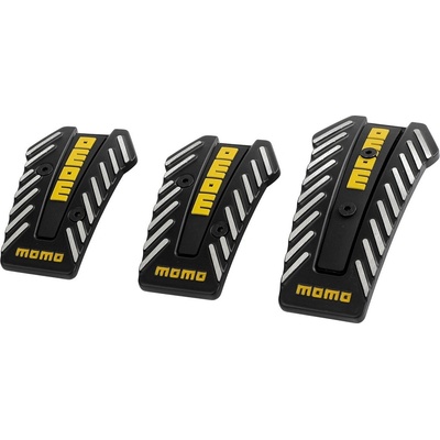 Спортни алуминиеви педали с надпис Momo, бяло и черно (250851)