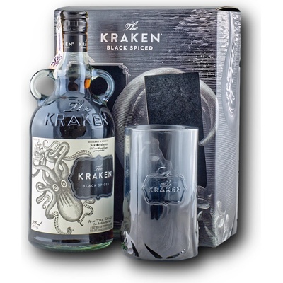 The Kraken Black Spiced 40% 0.7L (dárkové balení s 1 skleničkou)