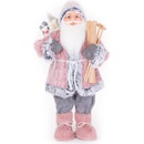 MagicHome Dekorácia Vianoce Santa 46 cm sivý