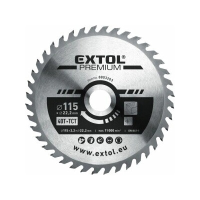 Kotouč pilový s SK plátky, 115x2,2/1,3x22,2mm 40z na dřevo do brusky