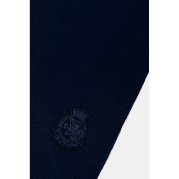 Tommy Hilfiger Вълнен шал Tommy Hilfiger мъжки в тъмносиньо с апликация AM0AM13789 (AM0AM13789)