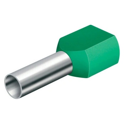 DD 16-14 zelená Dutinka dvojitá,průřez 2x16mm2/délka 14mm,dle DIN46228,zelená – Sleviste.cz