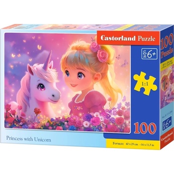 Castorland Пъзел Castorland от 100 части - Принцеса с еднорог (B-111299)