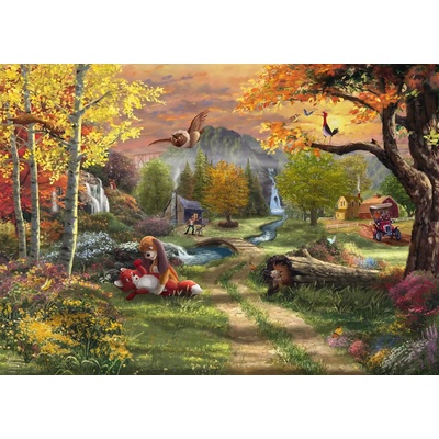 Schmidt Spiele - Puzzle Thomas Kinkade: Disney: The Fox and the Hound - 1 000 piese