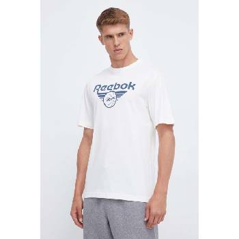 Reebok Classic Памучна тениска Reebok Classic Basketball в бежово с принт (100070719)