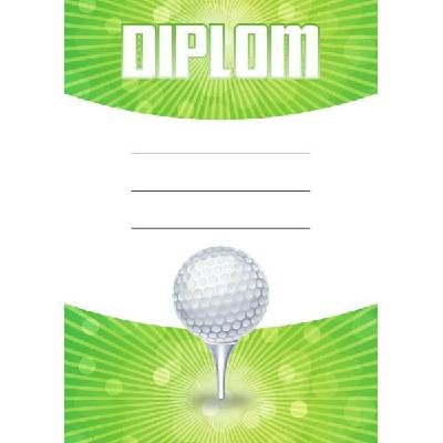 Diplom s golfovým motivem