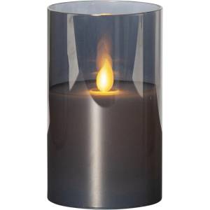 Star Trading Сива LED восъчна свещ в стъкло, височина 12, 5 см M-Twinkle - Star Trading (063-27)
