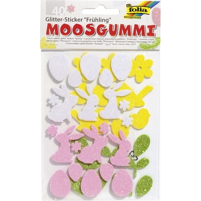 Folia Moosgummi samolepky Jar trblietavé 40 ks