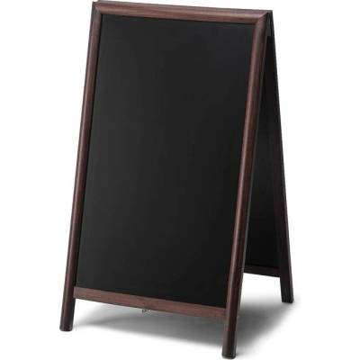 Jansen Display Dřevěné áčko s křídovou tabulí 68 x 120, tmavě hnědá, 680 x 1148 mm