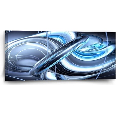 Sablio Obraz Modrá abstrakcia - 110x50 cm