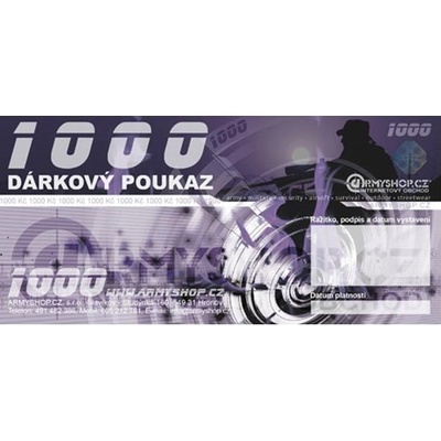 DÁRKOVÝ POUKAZ 1000 Kč - TIŠTĚNÝ