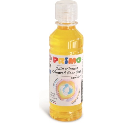 PRIMO Barevné čiré lepidlo na vodní bázi 240 ml žlutá