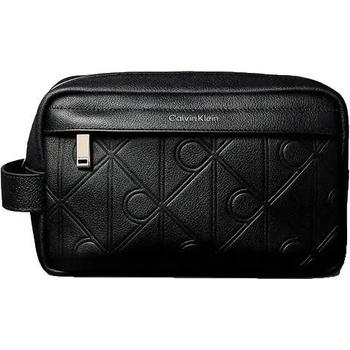 Calvin Klein Несесер Calvin klein XL Emblem Aop Emboss wash bag - Black (Black)