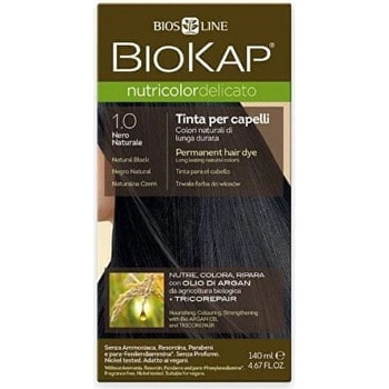 Biosline Biokap farba na vlasy 1.00 Černá přírodní 140 ml