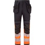 Portwest pw3 modaflame hvo fr452 / Мъжки огнеупорни панталони със светлоотразителни ленти - черно/оранжево uk 38/eu 54 (fr452obr38)