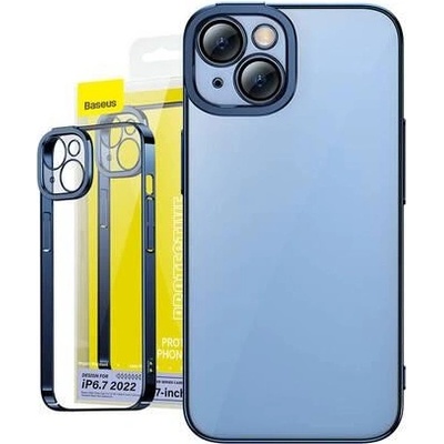 Baseus Sada průhledného pouzdra Glitter a tvrzeného skla iPhone 14 Plus modré – Zbozi.Blesk.cz