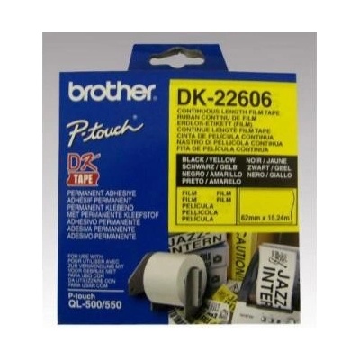 Brother filmová rolka 62mm x 15.24m, žltá, 1 ks, DK22606, pre tlačiarne štítkov