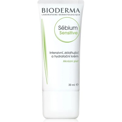 BIODERMA Sébium Sensitive интензивен хидратиращ и успокояващ крем за кожа, която е суха и раздразнена от медикаментозно лечение на акне 30ml